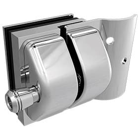 Glass Latch - Glass to Round Post - Stainless Steel