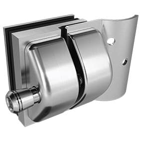 Glass Latch - Glass to Round Post - Stainless Steel