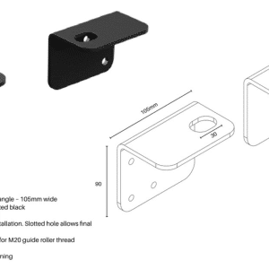 Sliding Gate Angle Brackets 90x70mm - Image 2
