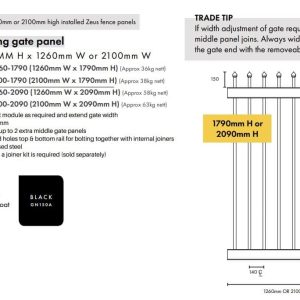Sliding Gate – Mid Extension 1800H x 2100W - Image 2