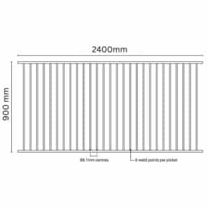 GardenKit - Flat Top Panel - 900H x 2400W - Aluminium - B - Image 2