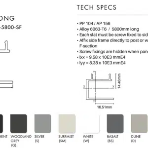 QS - SIDE FRAME - 5800mm - MN - Image 2