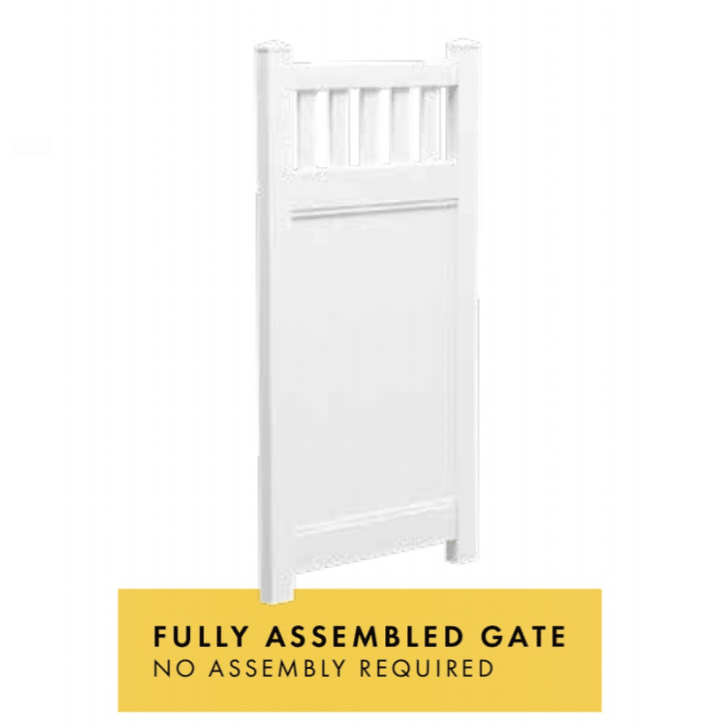 COMBINATION: Gate Panel - Privacy + Topper - 1000W x 1800H - Image 2