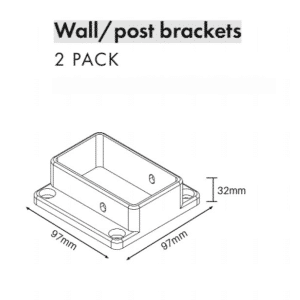 VERTICAL/PALING SEMI PRIVACY - Wall/Post Brackets - 2pk - Image 2